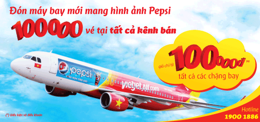 35 chao don tau bay moi mang bieu tuong pepsi 100 000 ve gia chi tu 100 000 dong